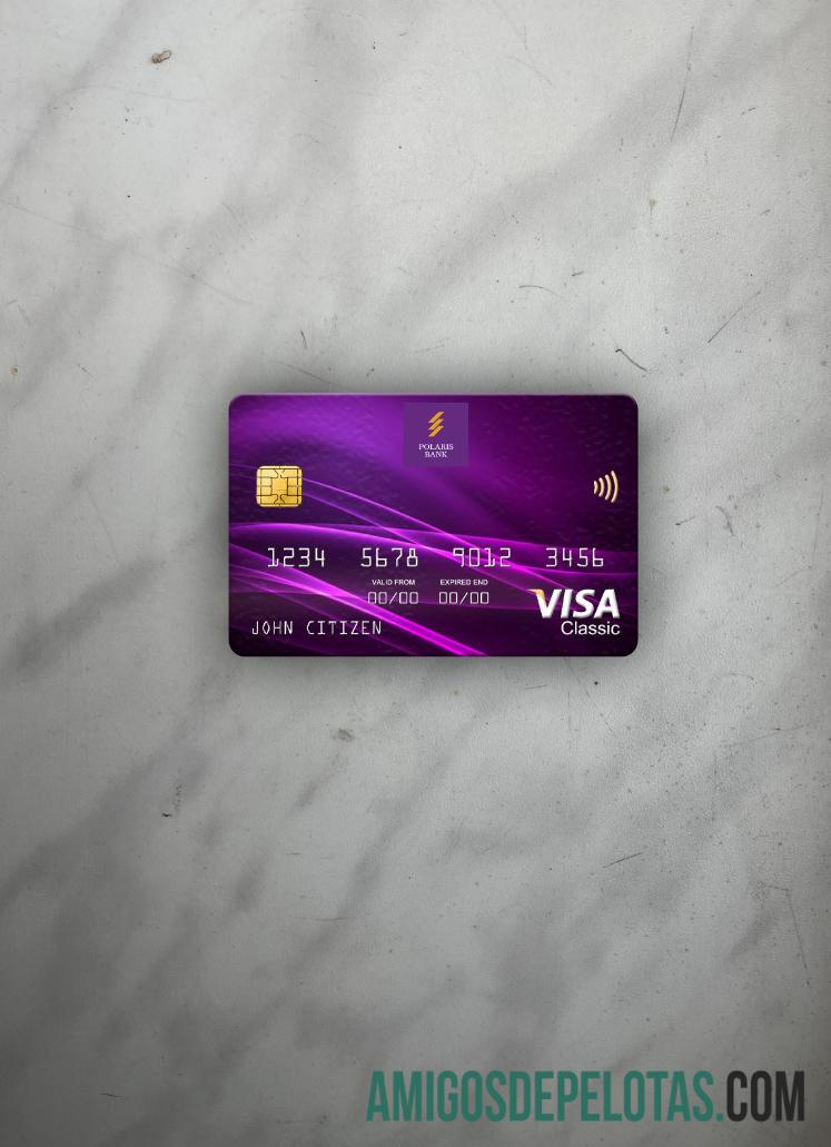 Nigéria Polaris Bank Visa Classic Card Photolook Frente exemplo